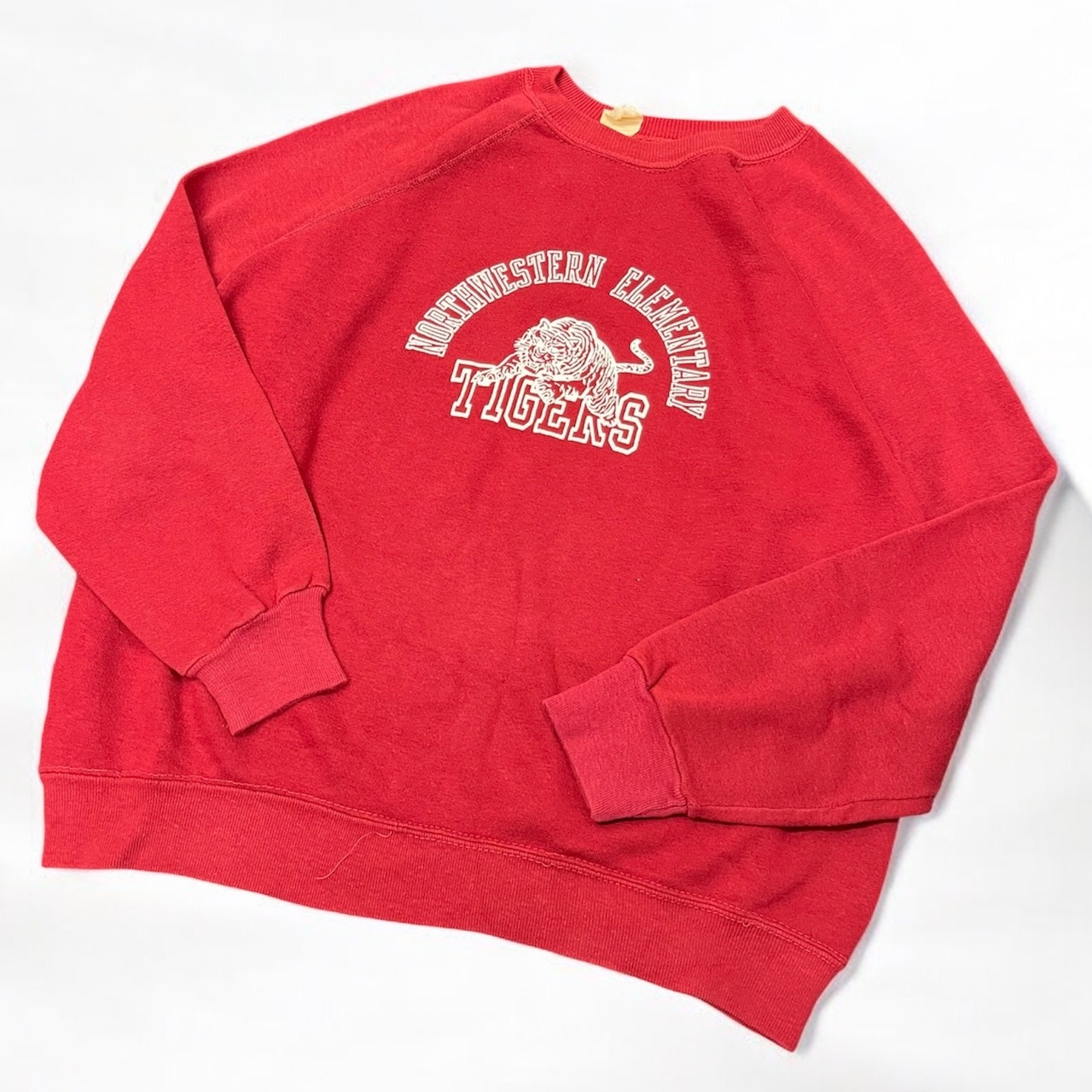 70s- カレッジ系 ビンテージスウェット トレーナー ラグラン プリント  