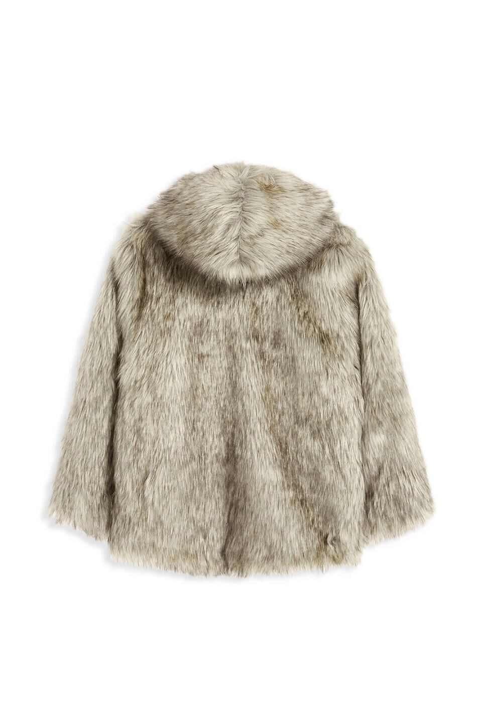 OPEN YY] REVERSIBLE FAUX FUR HOOD JACKET, BEIGE 正規品 韓国