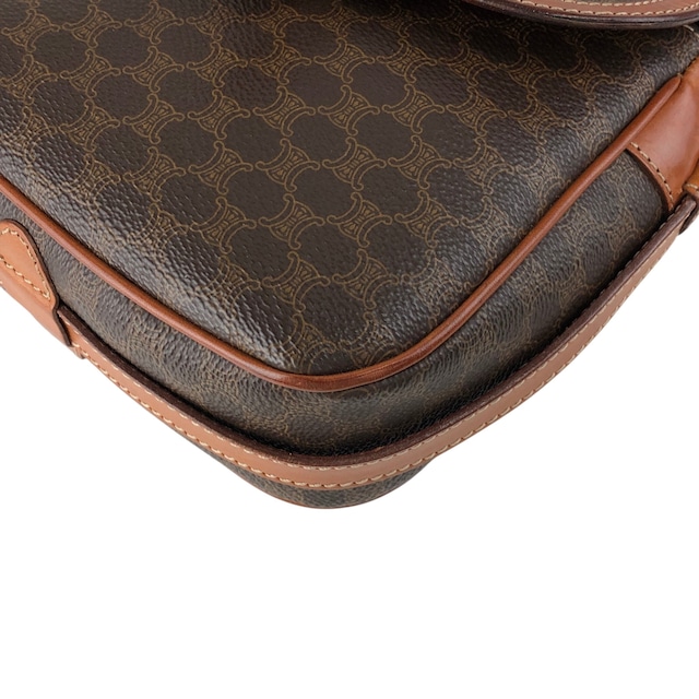 CELINE セリーヌ ショルダーバッグ ブラウン ホースビット PVC vintage ヴィンテージ オールド 7izj8d