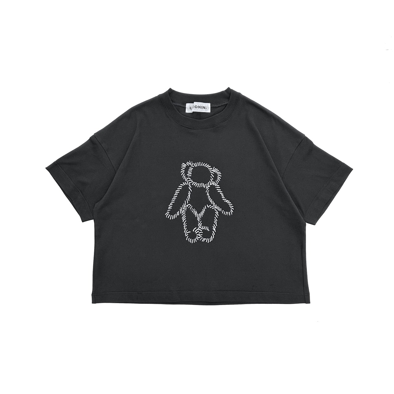 〈 UNIONINI 24SS 〉 teddybear logo big tee "Tシャツ" / Black / Womens'