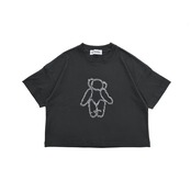 〈 UNIONINI 24SS 〉 teddybear logo big tee "Tシャツ" / Black / Womens'
