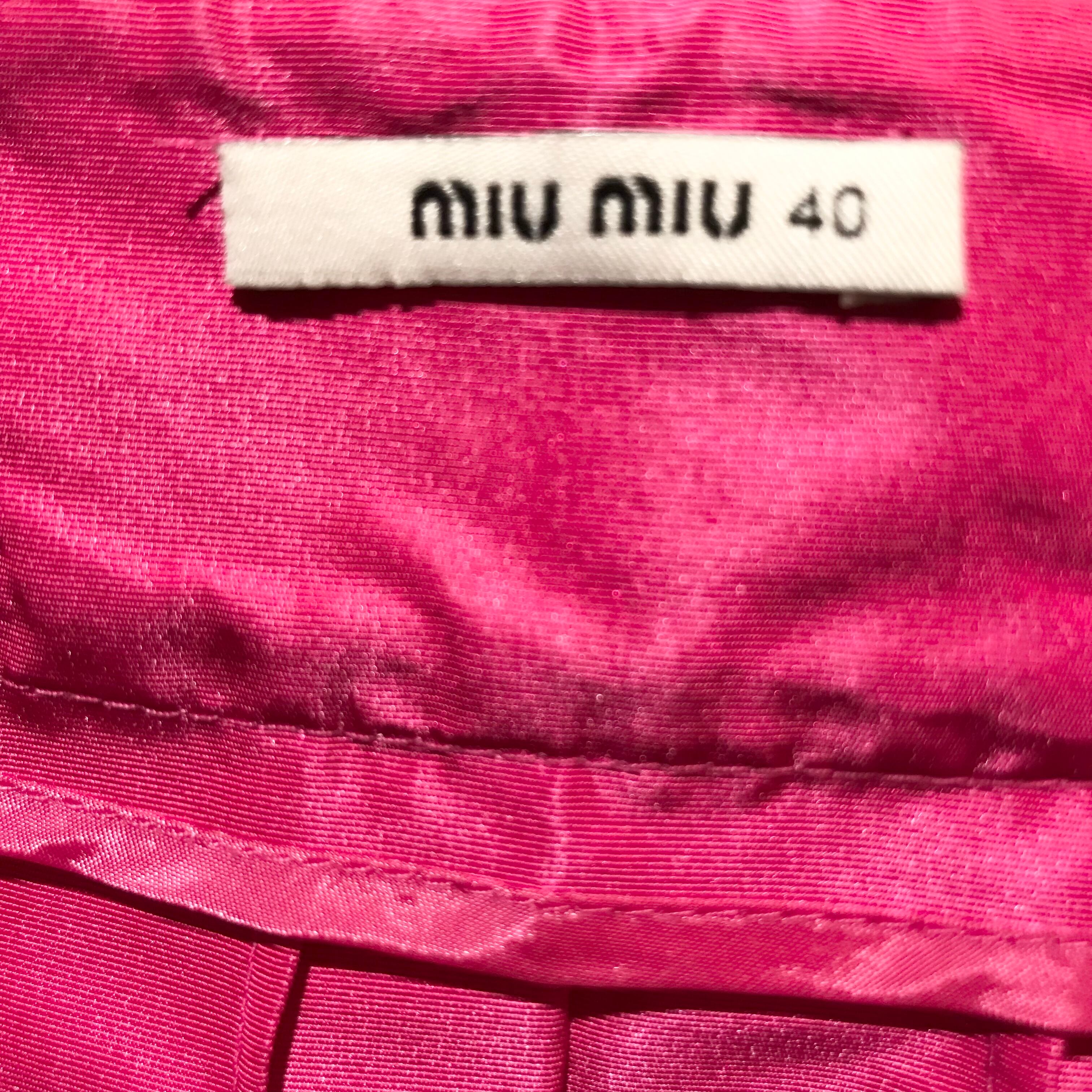 Miu Miu ミュウミュウ ミニスカート 40(M位) ピンク