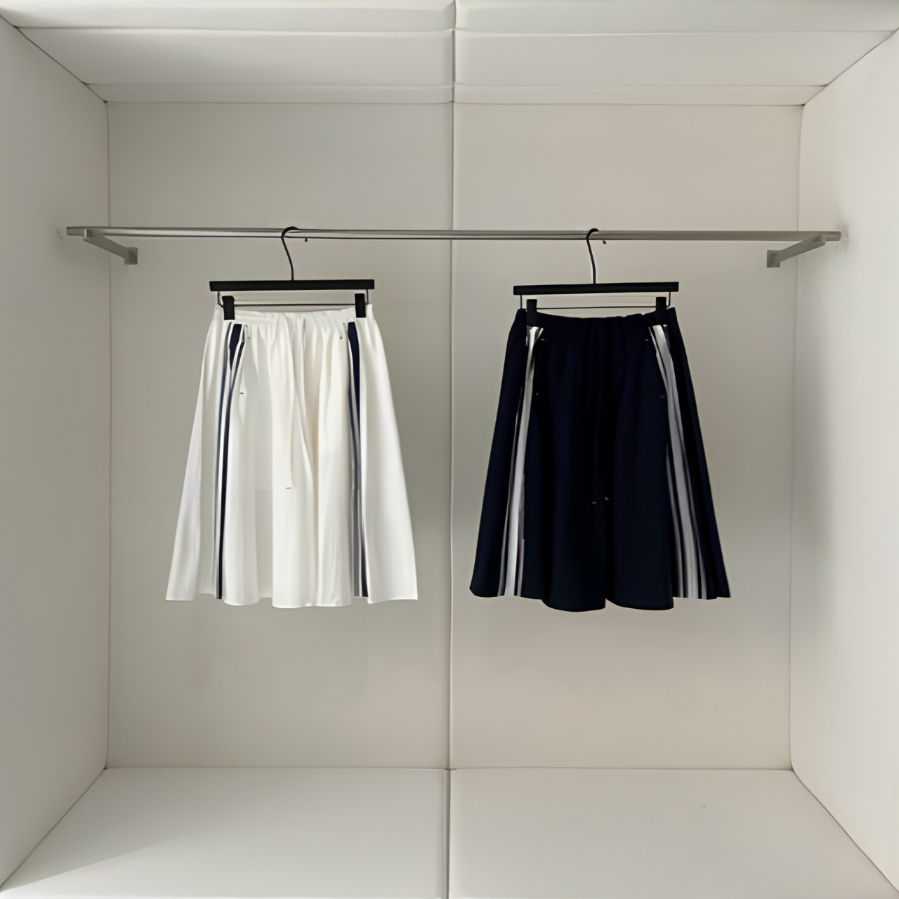 Rayé A-Line Midi Skirt F0650