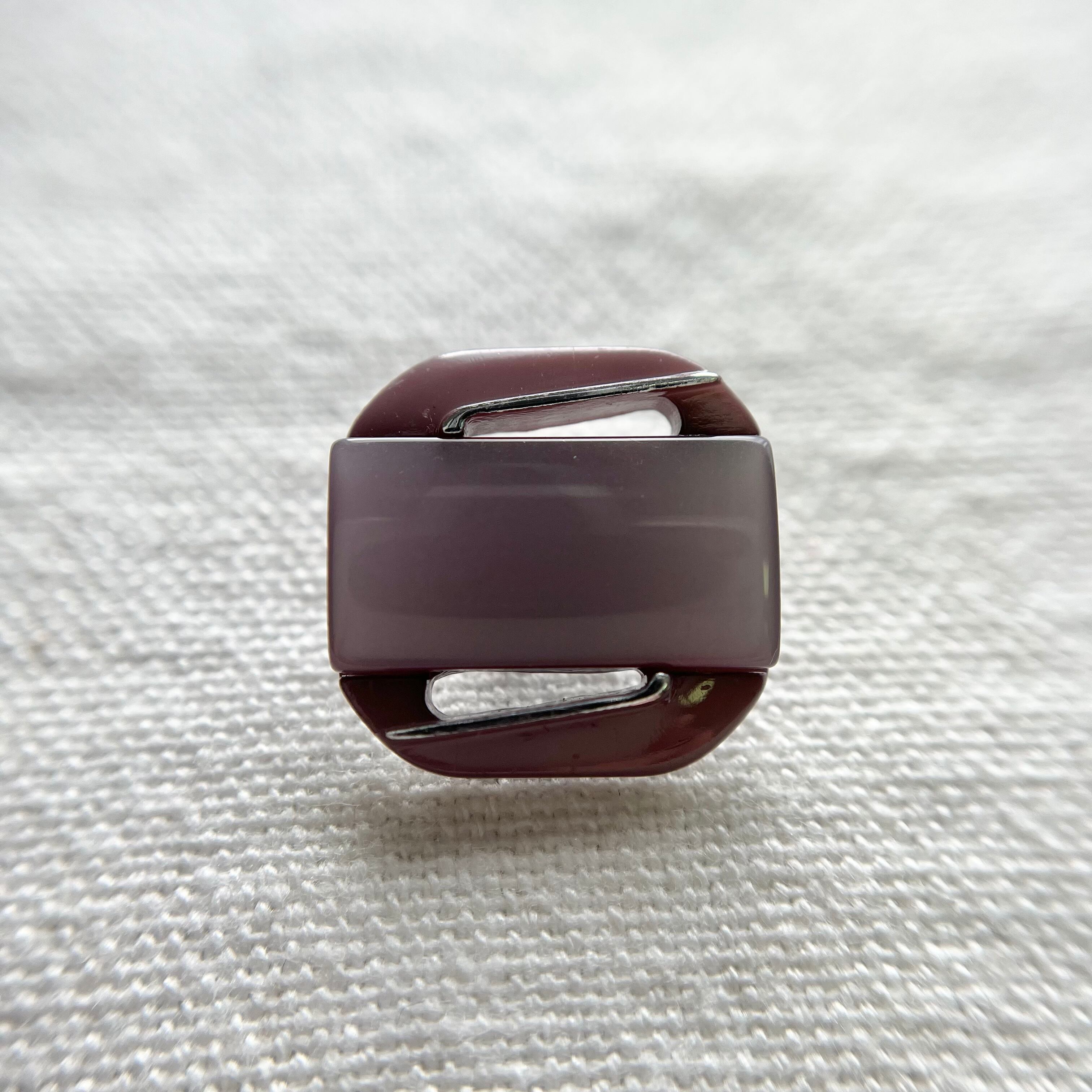 ●『2個セット』スクエアパープルフレーム×シャイニーパープル 19㎜