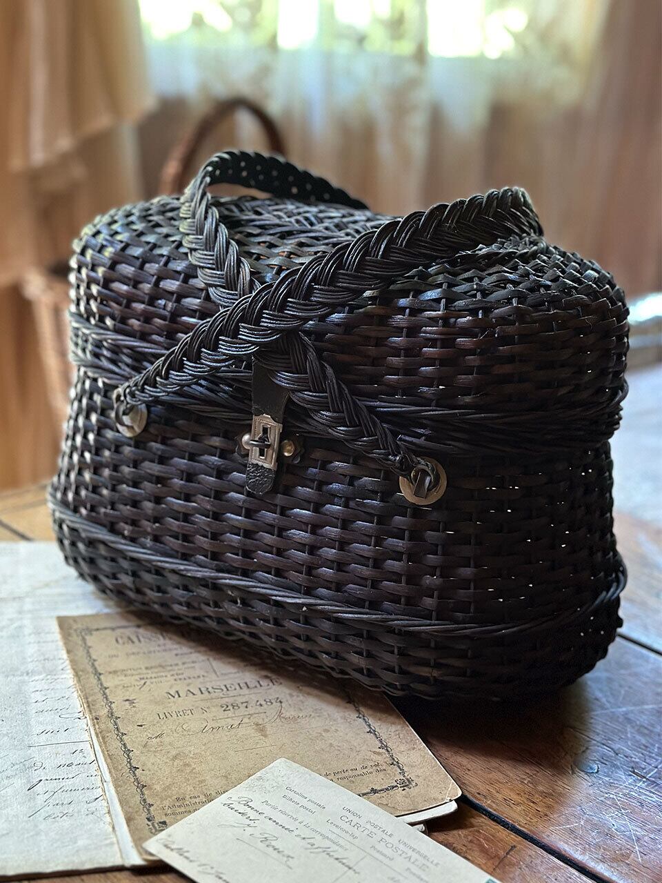 フランスアンティーク ブラックパニエ 差し込み金具 | Brocante de La