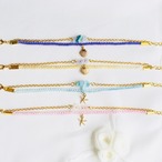 【再販】＊天然石のビーチブレスレット＊