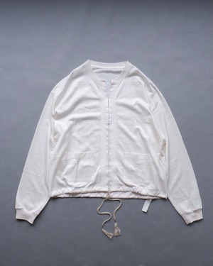 Fujimoto Cutting Linen Sweat Shirts Jacket (WHITE)