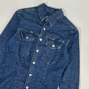 90s Calvin klein Jeans カルバンクラインジーンズ 長袖 デニムシャツ S/インディゴ レディース ビンテージ