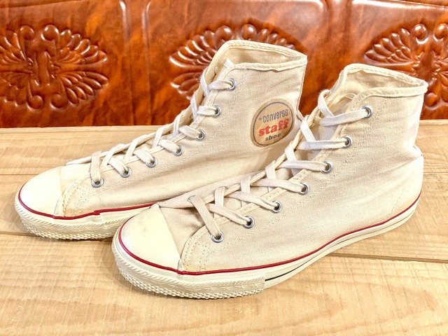 CONVERSE（コンバース） staff（スタッフ）7.5 26cm 生成り ハイカット USA 70s ビンテージ 238