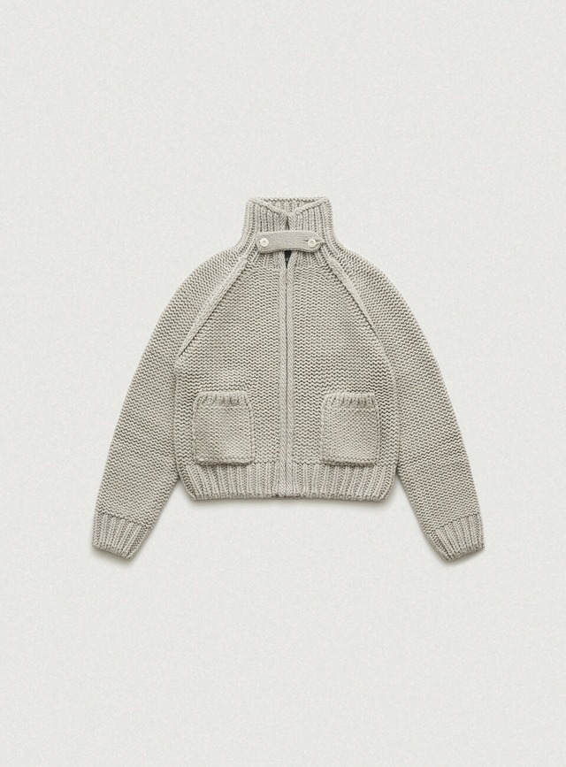 [The Barnnet] Soap Zip-Up Knit Cardigan_Grey 正規品 韓国ブランド 韓国通販 韓国代行 韓国ファッション ザ バーネット ザバーネット thebarnnet 日本 店舗