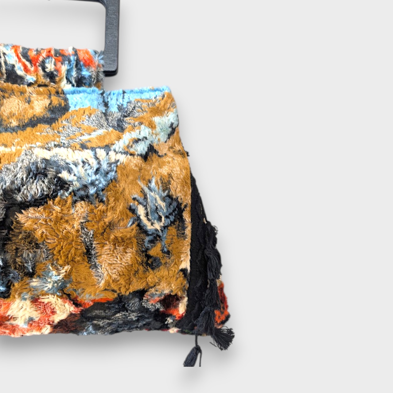 Vintage Tapestry Convertible Side Tassel Bag – Coastal Scene