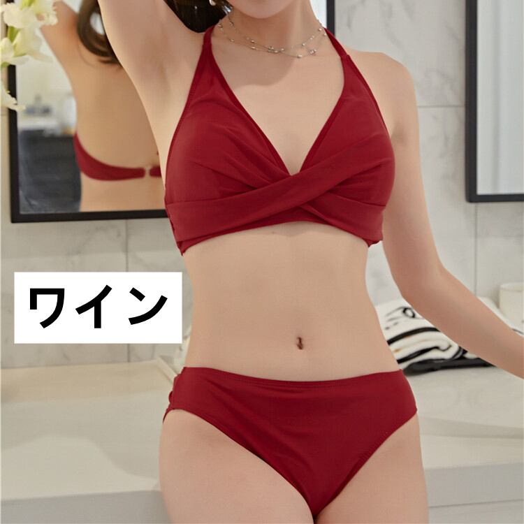 韓国風ビキニ 胸寄せ オトナ女子 盛れる 2024新作 セパレーツビキニ