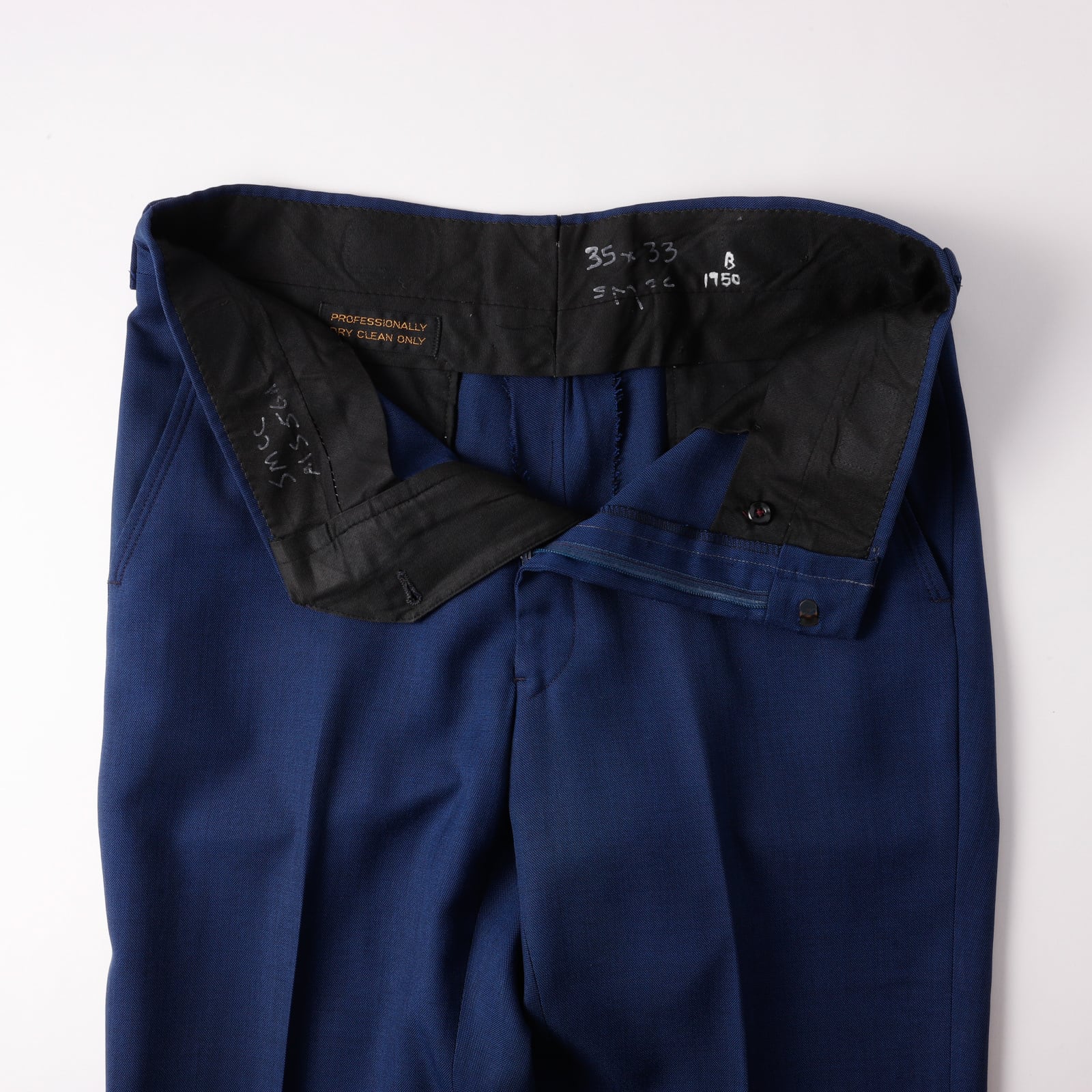 極美品】70s special vintage wool slacks pants W35 blue made in USA