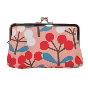 がま口 財布 角型 (ツリーピンク) 小銭入れ レトロ 工房 手作り 日本製 エコパッケージ MX-0035-277