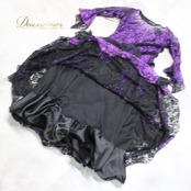 社交ダンス 衣装 prima boutique プリマブティック ドレス スタンダード パープル系 ブラック系 シルバー系 黒 紫 スタンダードドレス レース フリル きれいめ 上品 気品 エレガント かわいい 大人っぽい 華やか パーティドレス ダンスパーティー ステージ衣装 社交ダンスドレス スタンダードドレス競技用 ラインストーン付き ダンス衣装 レースドレス フリルドレス パープルドレス ブラックドレス シルバードレス エレガントドレス 大人かわいい 高級感 舞台衣装 発表会 結婚式 二次会
