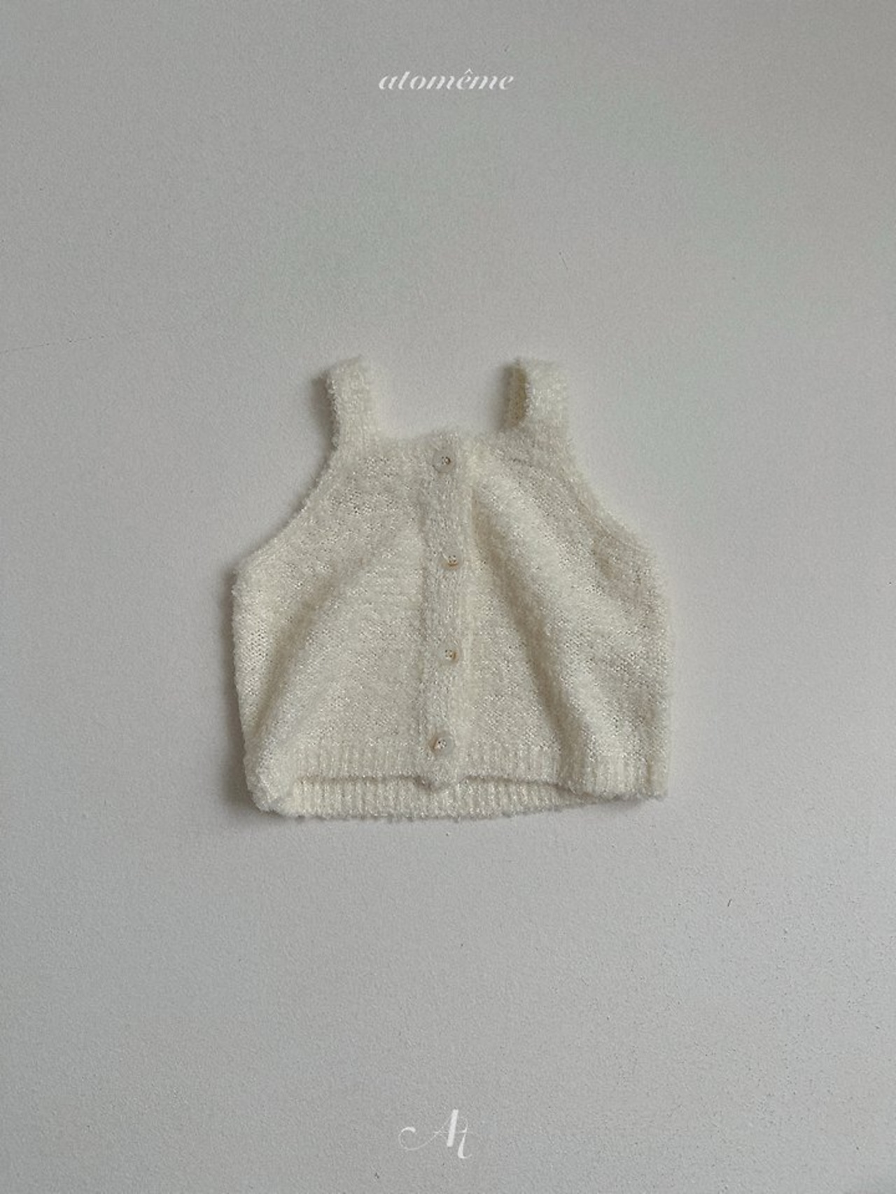 韓国子供服 / Atomeme / 26Autumn / Ecru Knit Vest / 秋服 *S~XL*