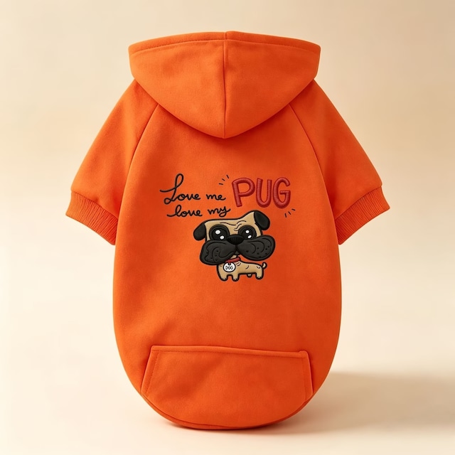 Dog wear  -love my pug-　　t-item-0644