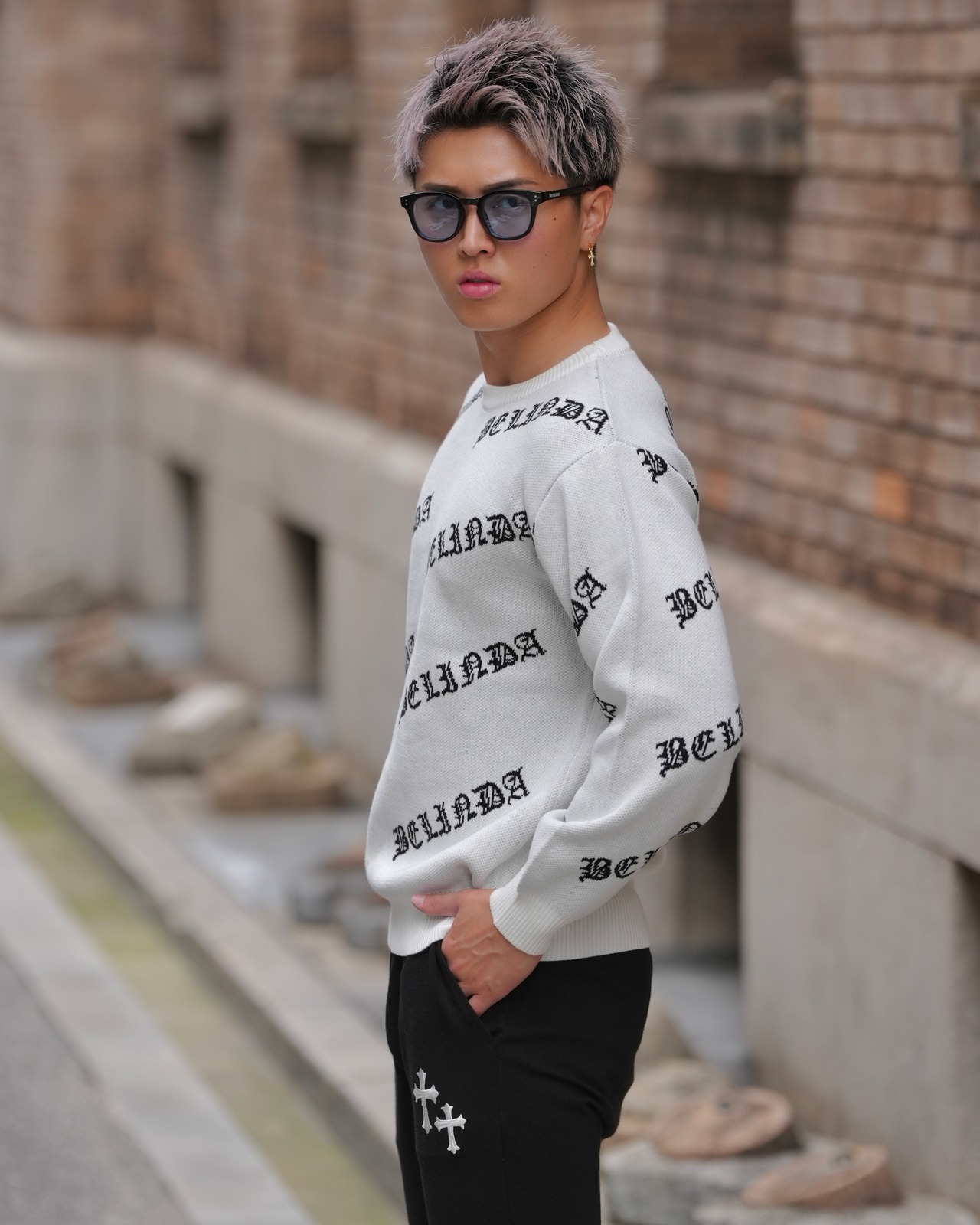 BELINDA MONOGRAM LOGO KNIT【BB25015】