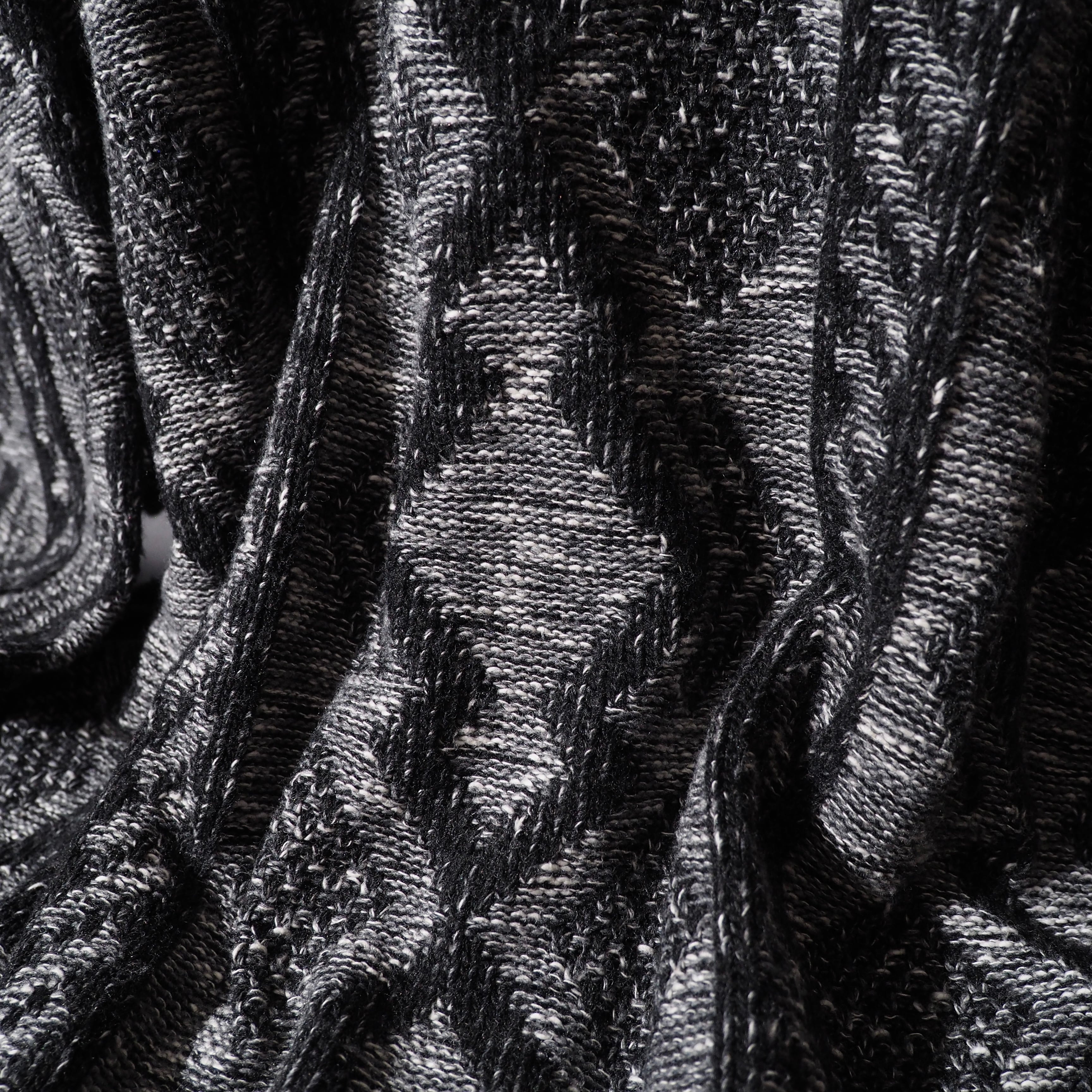 1990s " NORTH POLE " Zigzag pattern weaving vintage loose knit cardigan (made in Italy)