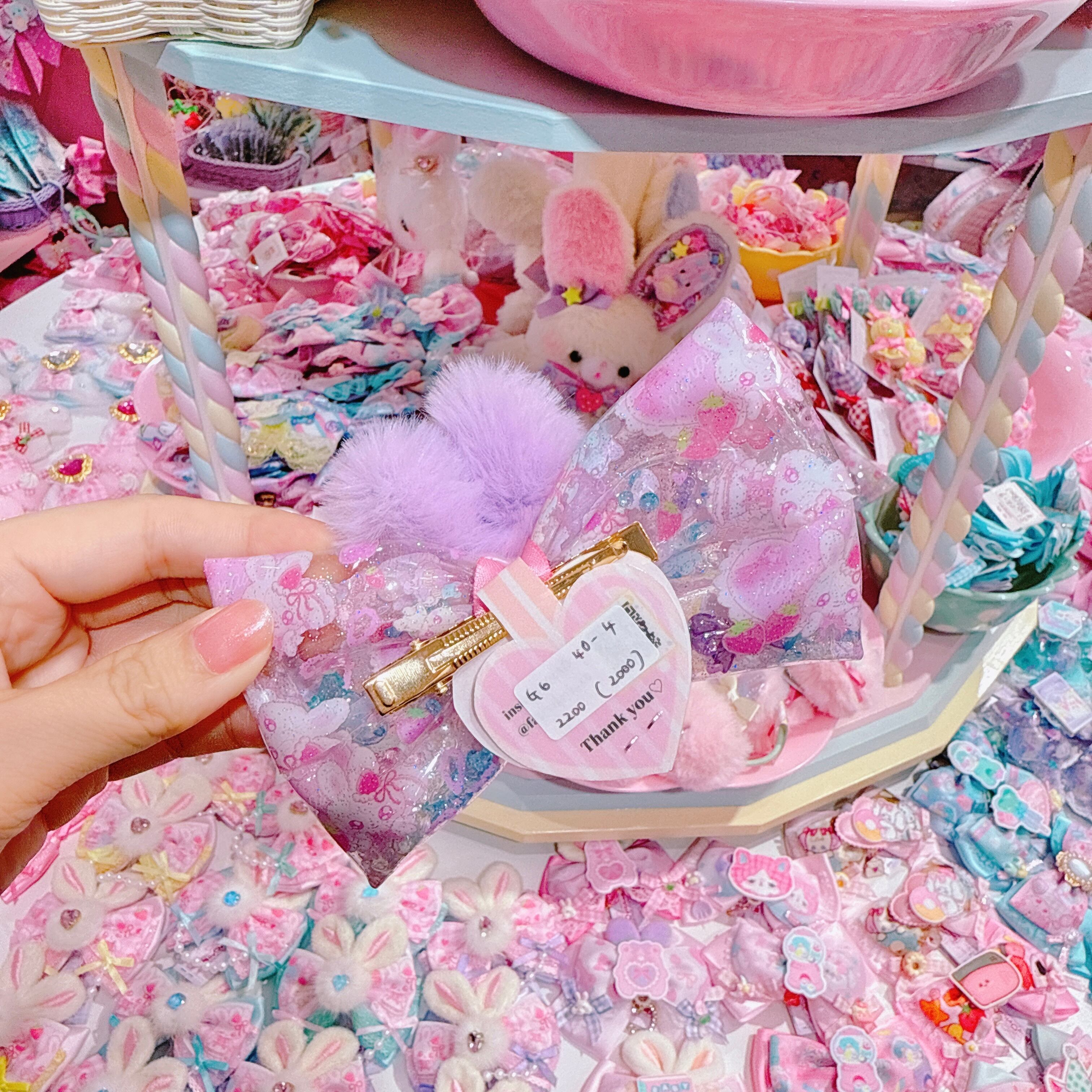 【G6】40-4暗闇で光る!シャカシャカヘアクリップ