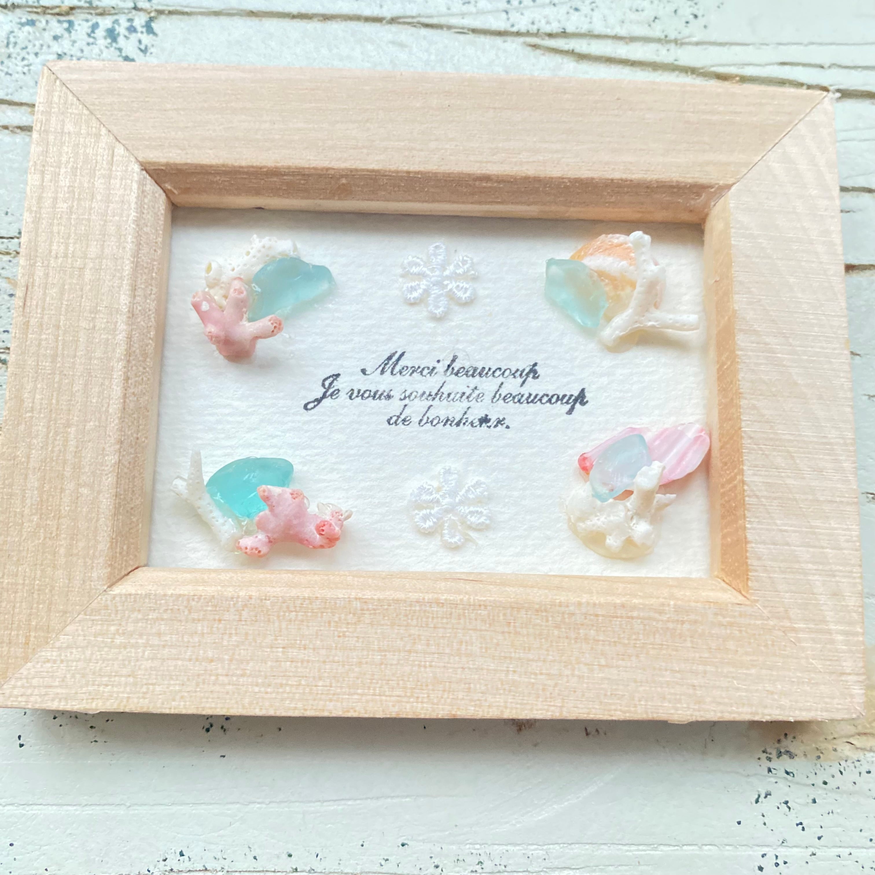 "海からの優しい小さな贈り物。"