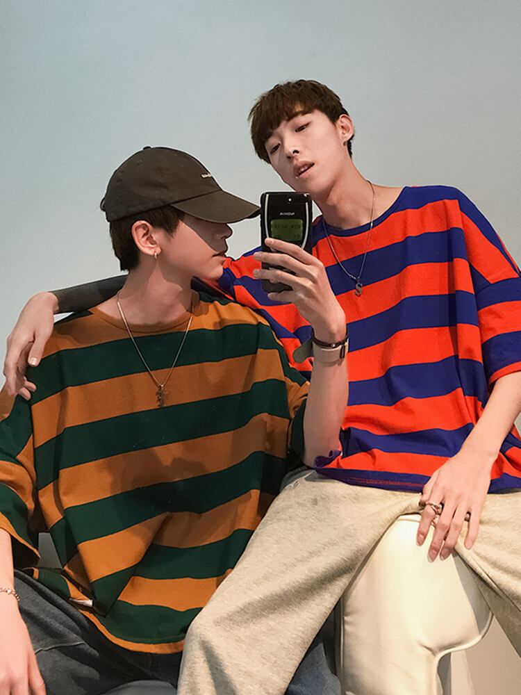 全3色 Tシャツ カットソー ボーダー カジュアル シンプル