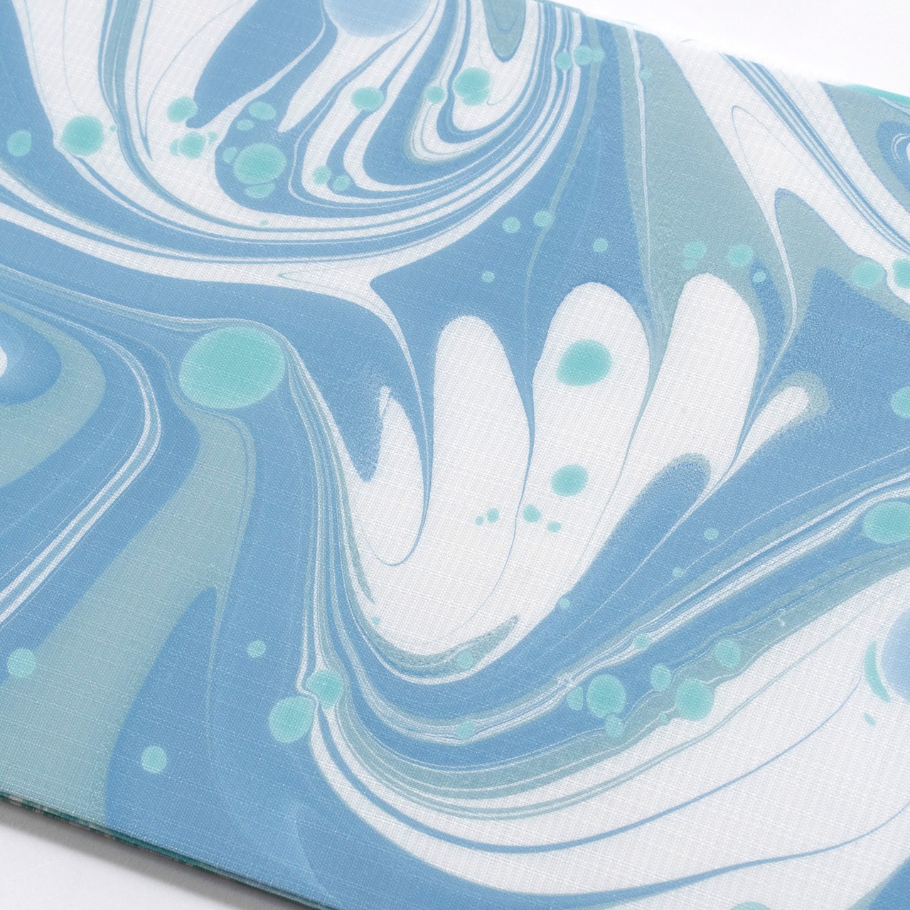 リバーシブル半幅帯 ［水の音色］マーブル×ドット花火柄