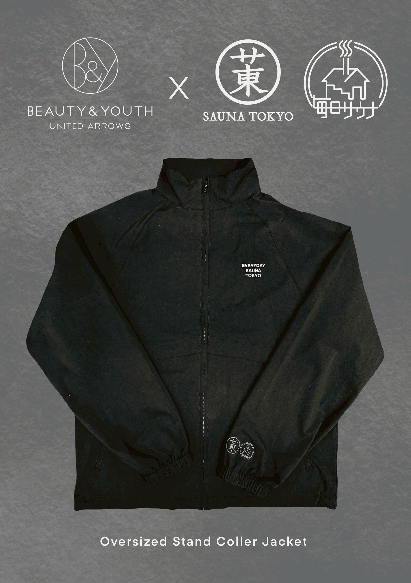 UNITED ARROWS×毎日サウナ×サウナ東京 オーバーサイズスタンドカラー