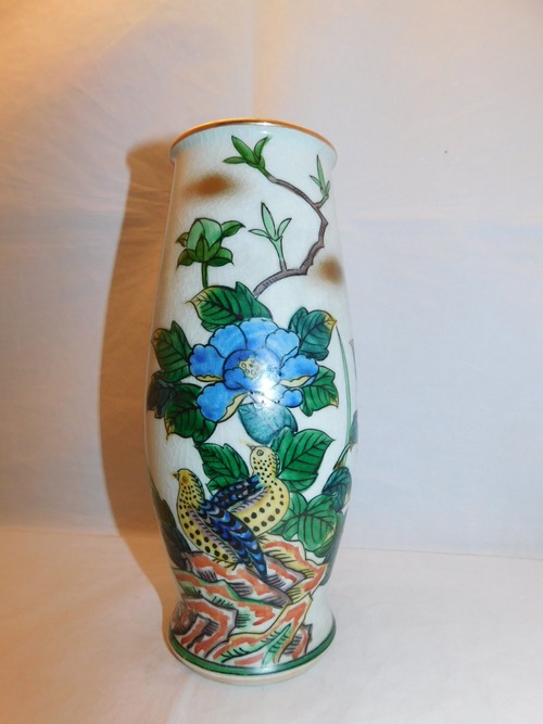 九谷花器Kutani porcelain vase