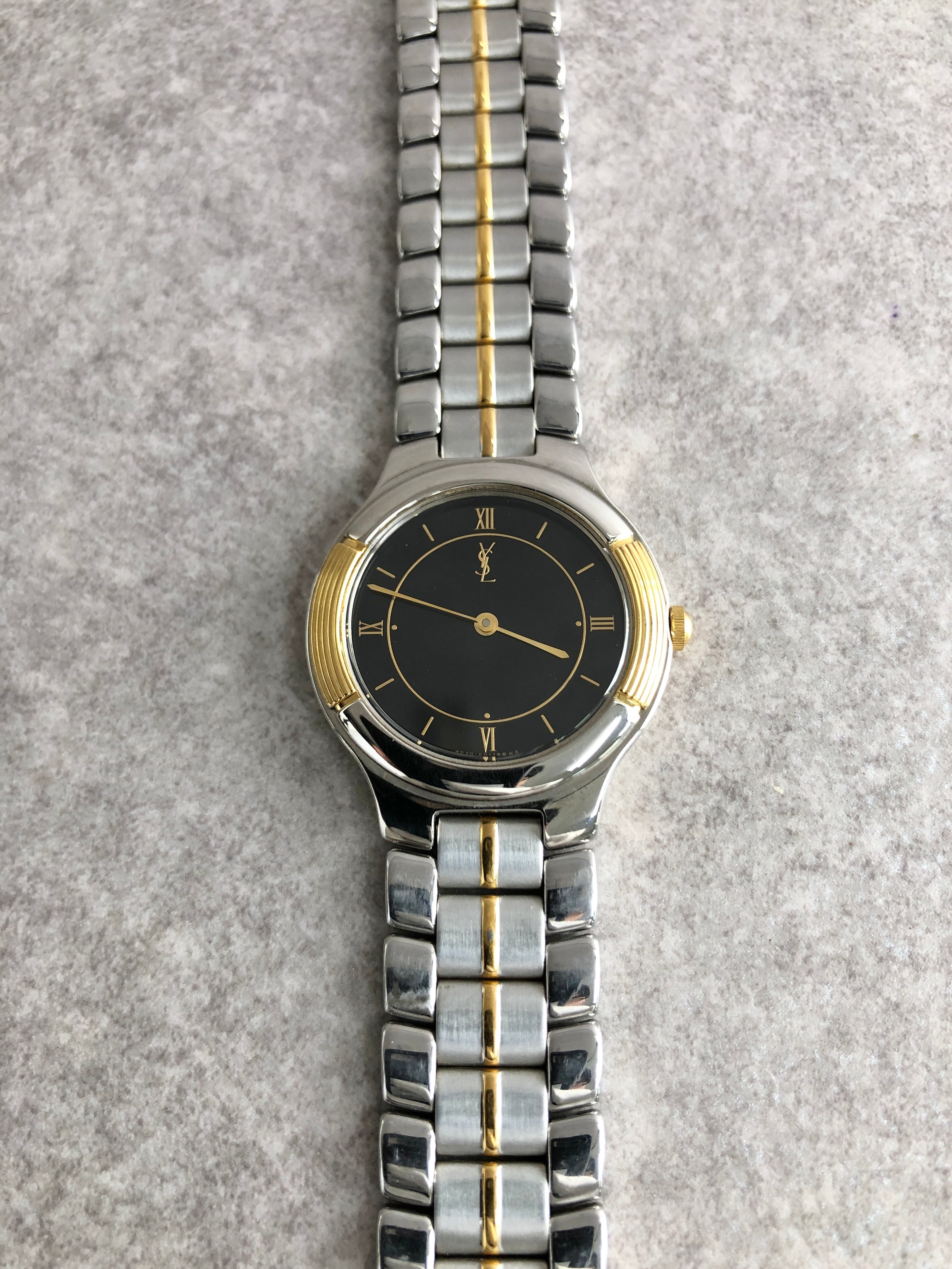Yves Saint Laurent イヴ・サンローラン 腕時計 シルバー×ゴールド