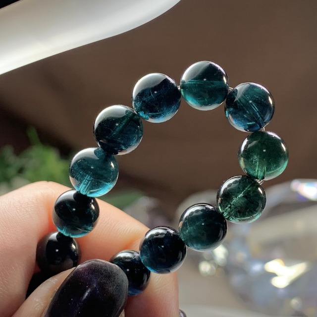 入手困難☆鑑別書付き☆インディゴライトトルマリンブレスレット