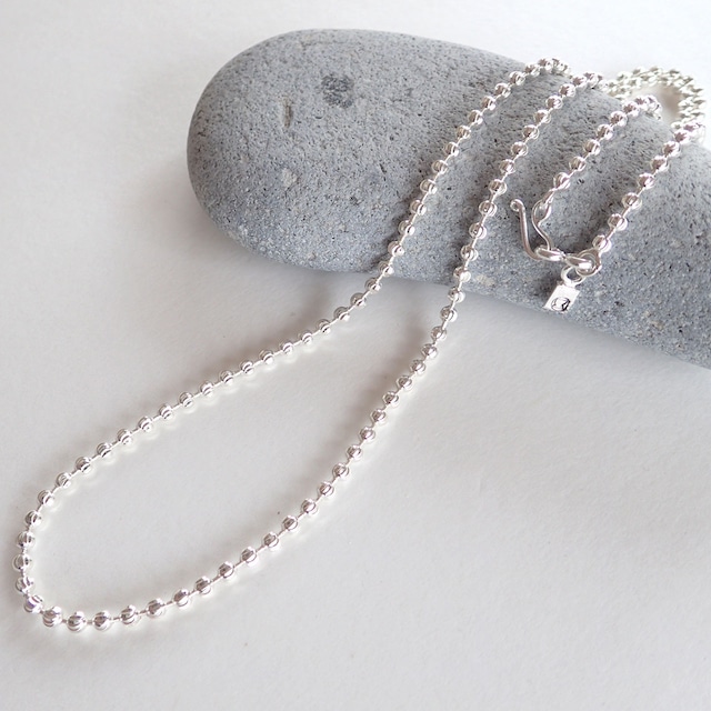 Facet Ball Chain Necklace(45cm)