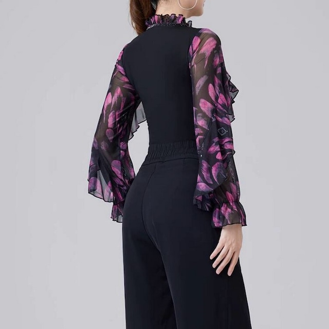 フリルシフォン×リボンタイ ダンストップス ds0525