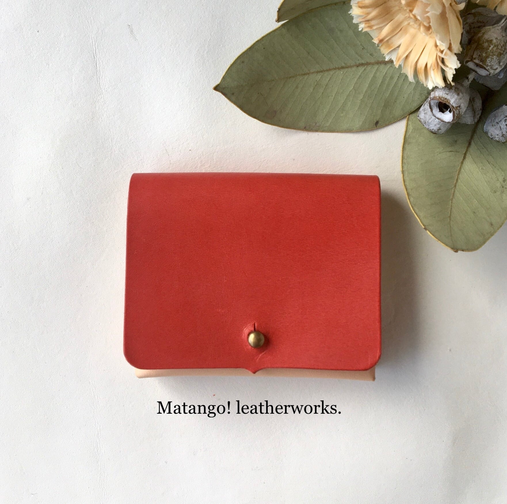 ◇2025年◇ ベリーレッド 真鍮 シンプル 二つ折り コンパクト