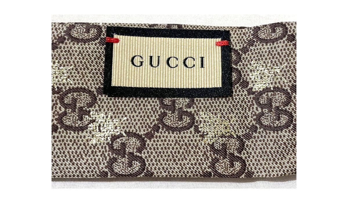 GUCCI グッチ ビー ハチ スカーフ ネックボウ GG柄 ベージュ ブラック