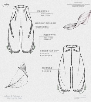 WHYWORKS ウィローリーフ シミターカーブパンツ