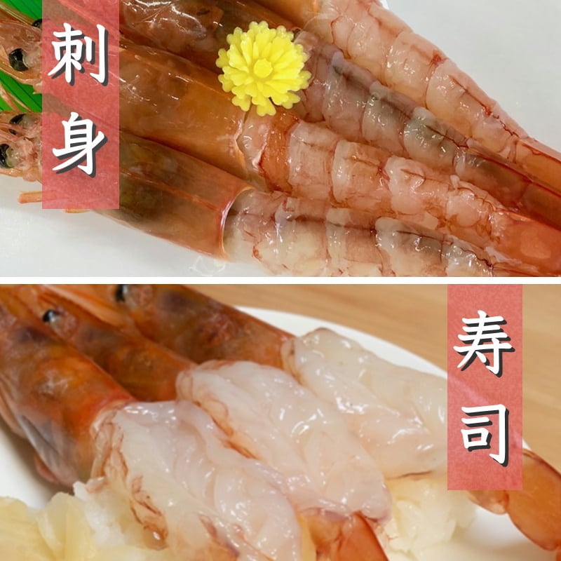 えび　冷凍便】　ボタン海老　【　約20-40尾　サイズ　）（　）刺身・寿司・焼物・揚物などにお使いください　にも負けない甘さです　10/20・2ｋｇ×6枚　（　赤　うまいもの市場