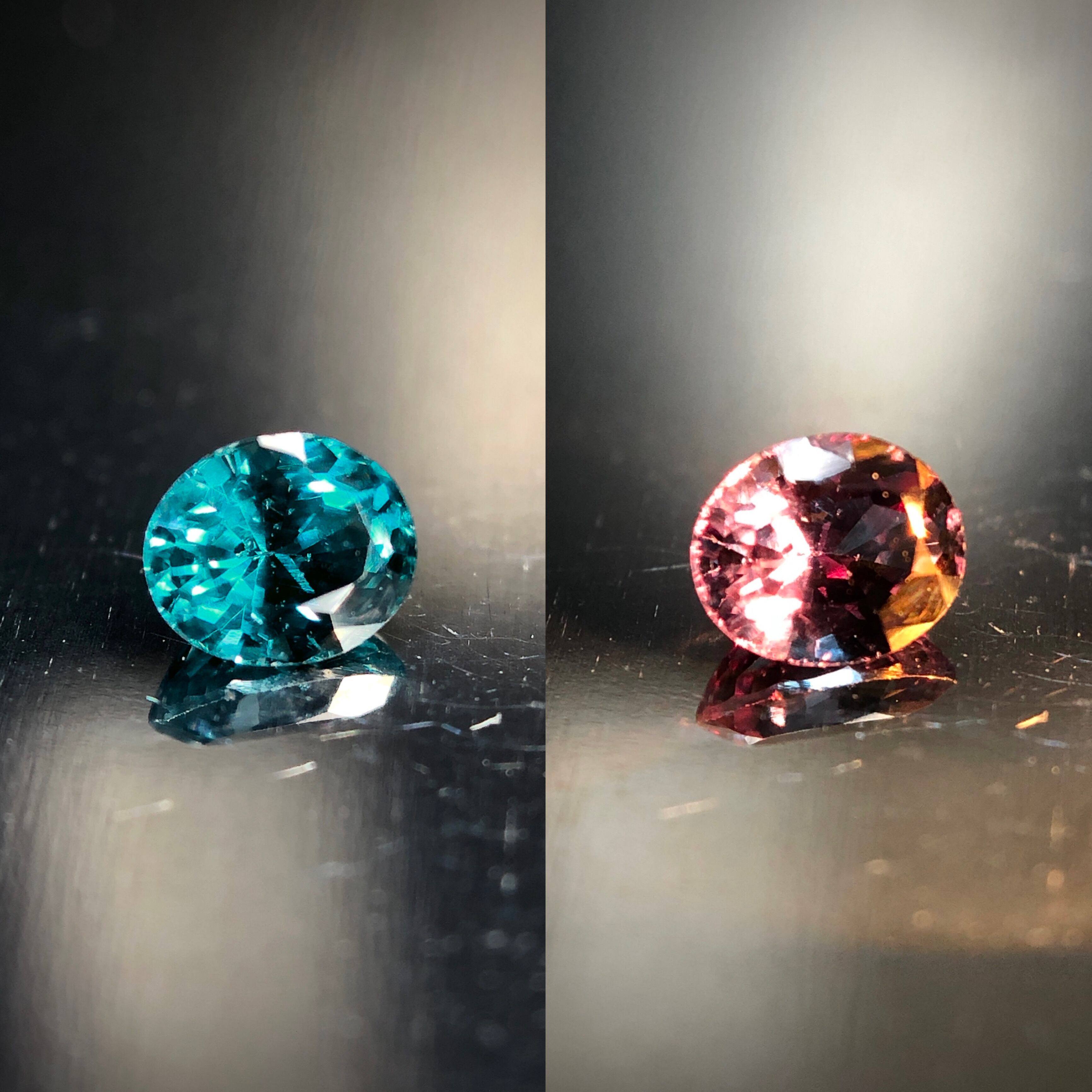 唯一無二の蒼色 0.17ct 天然 ベキリーブルー ガーネット(カラーチェンジガーネット)