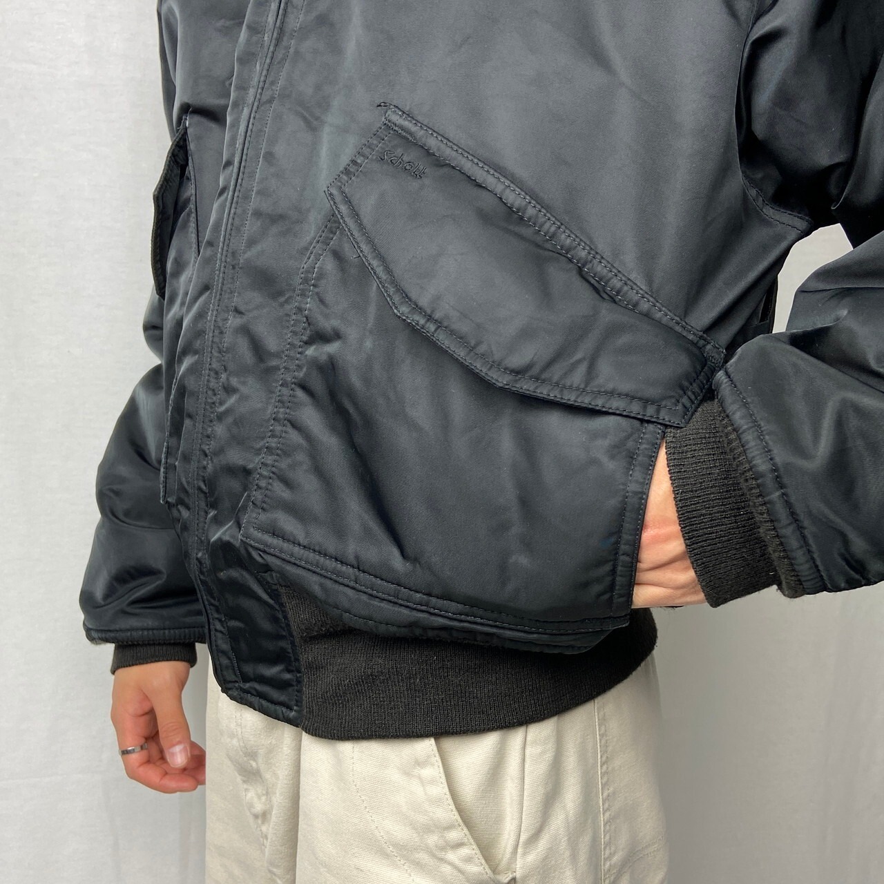 Schott ショット CWU-R ミリタリー フライトジャケット メンズM 古着 
