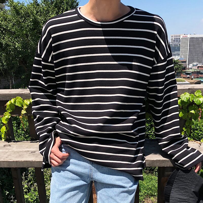 全1色 ロンT カットソー ボーダー カジュアル おしゃれ