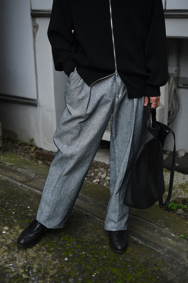 BATONER / HARD TWIST WOOL RIB DRIVERS KNIT (Black)