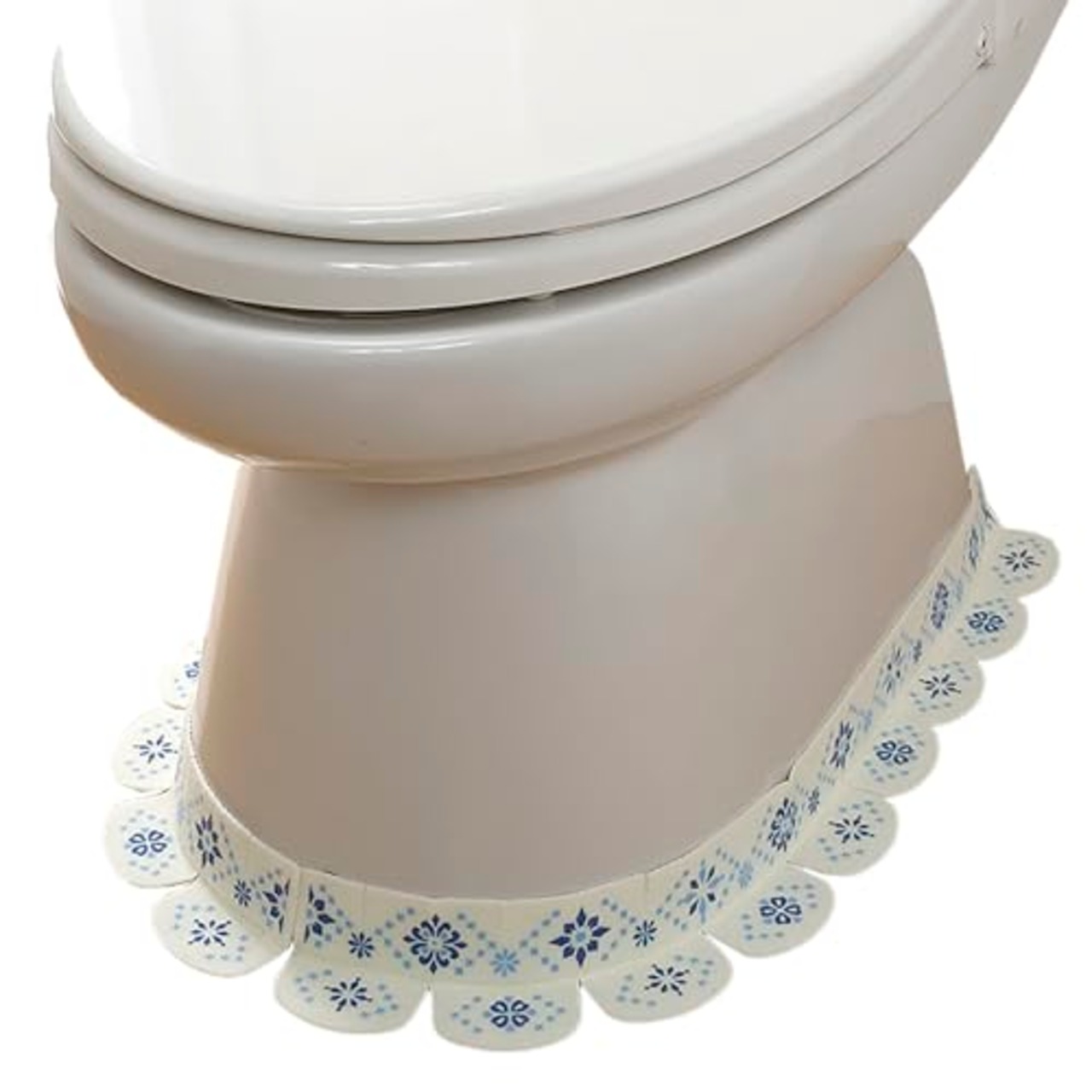 Sankoサンコー トイレ 便器すきまテープ ずれない 貼るだけ 汚れ防止 【日本製 消臭 洗える】 おくだけ吸着 モロッコタイル ブルー 2枚 8×長さ58cm KM-50