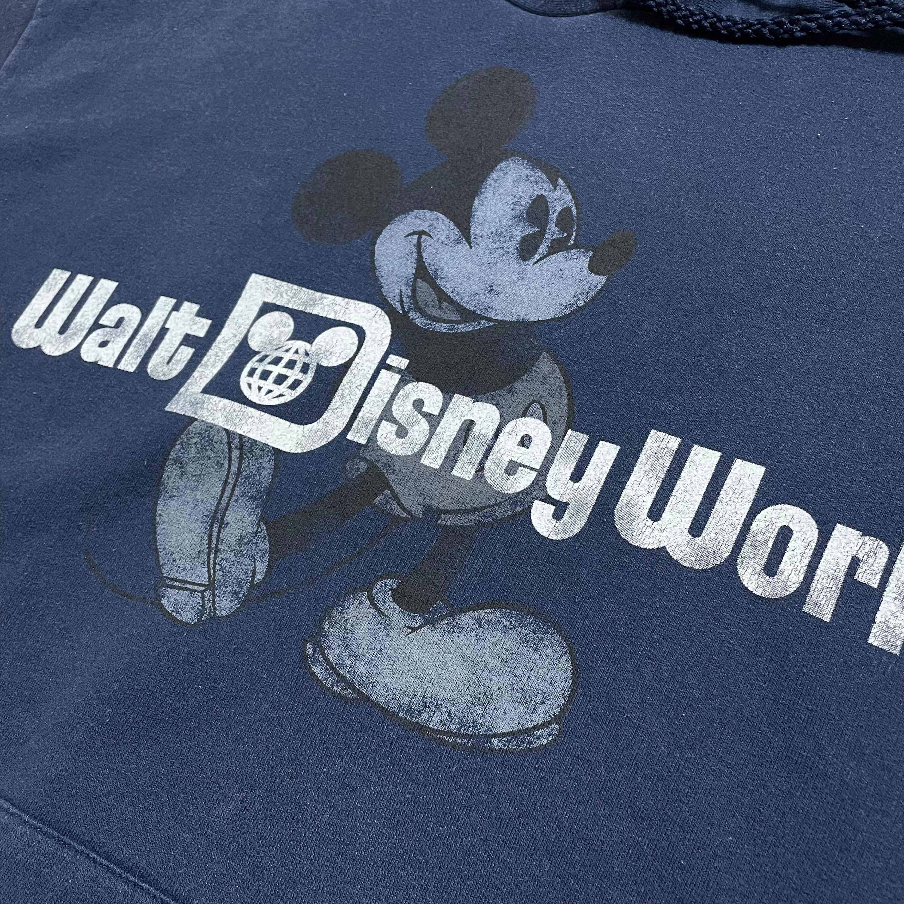 Disney XL ビッグサイズ プリント ミッキーマウス ロゴ パーカー プル