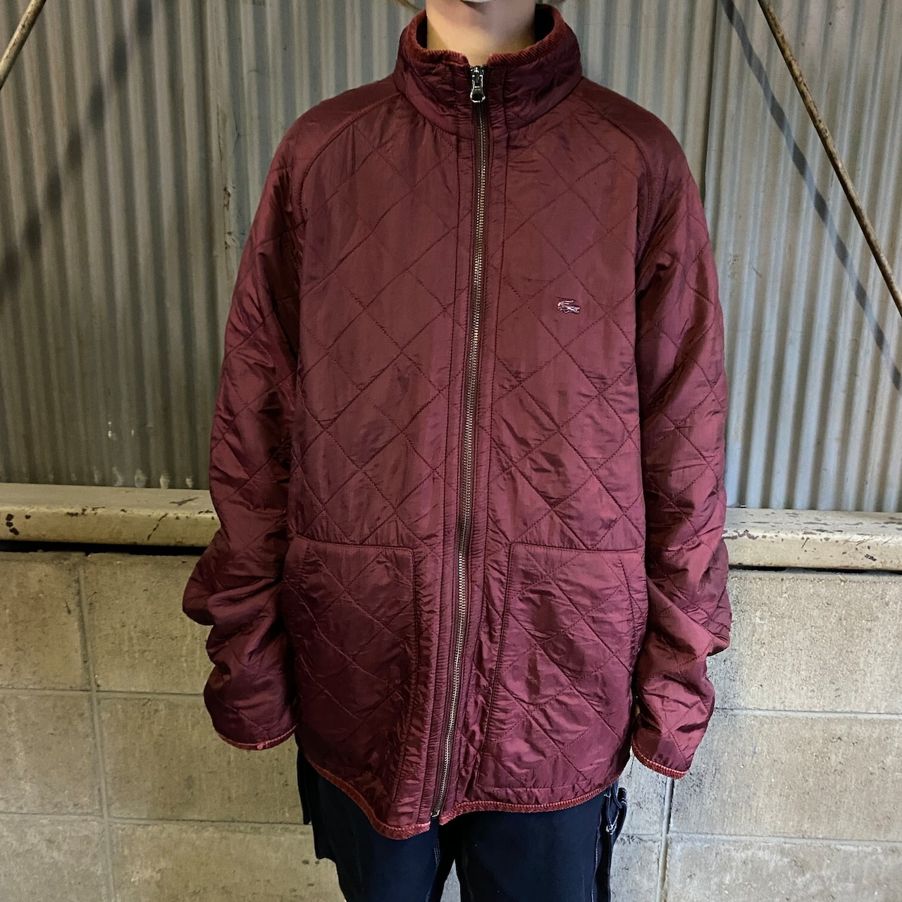 ラコステ LACOSTE キルティングジャケット メンズL相当 古着 ワン  