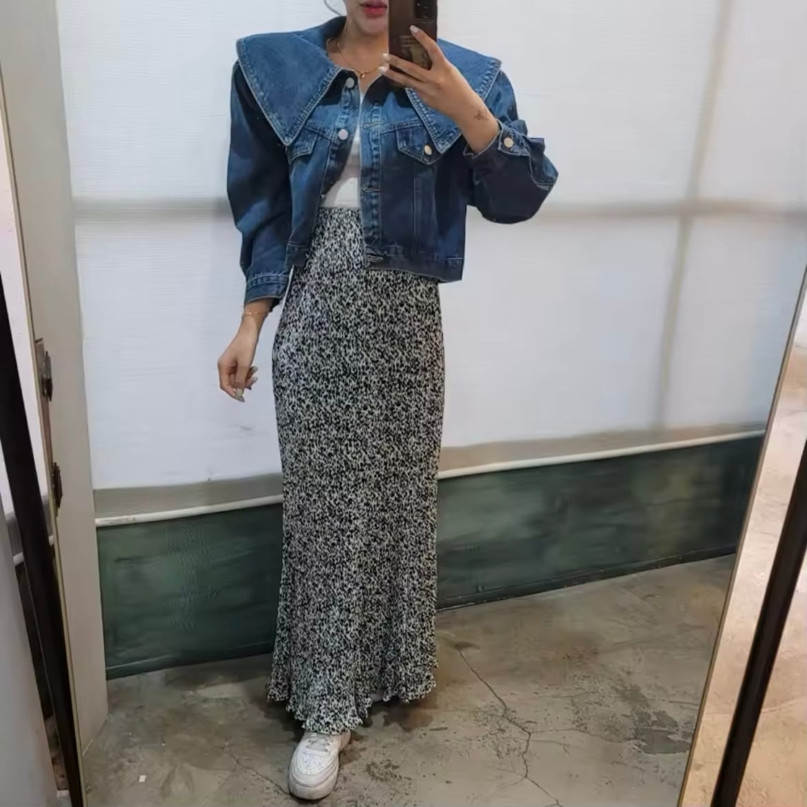 ビッグカラーデニムジャケット