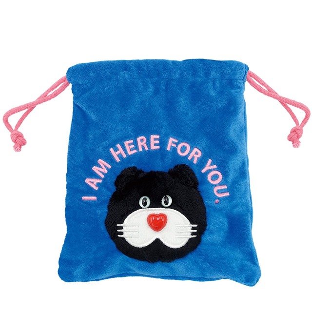 モジョジョジョぬいぐるみ巾着ねこ（黒）(9522226)