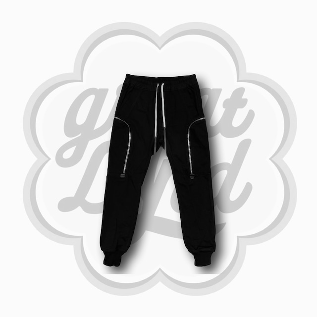 RICK OWENS 20SS ZIP TRACK PANT BLACK 48 150JL1874