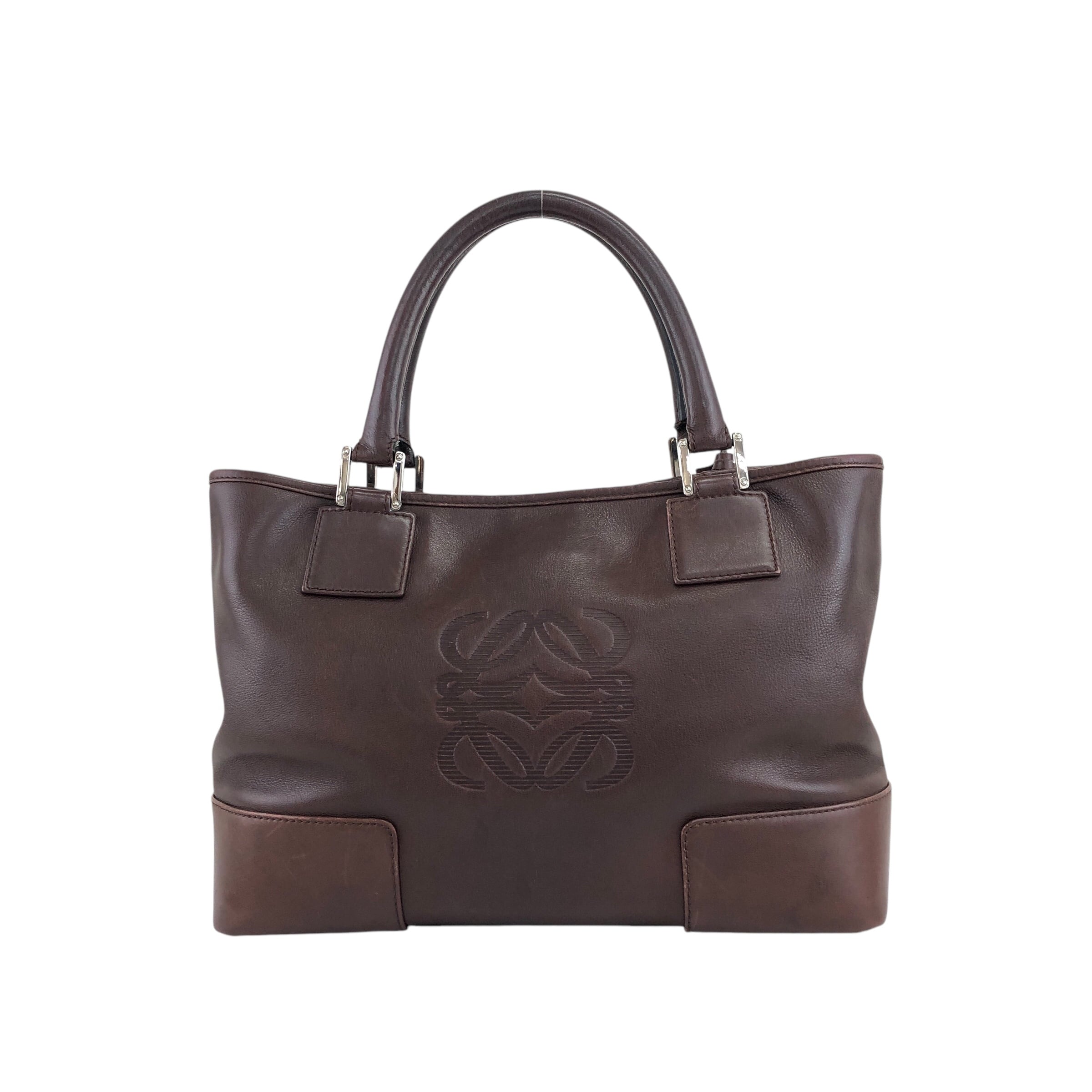 Loewe トートバッグ　ブラウン 通販 専門 店 LOEWE ブラウン レザートートバッグ 【公式通販】