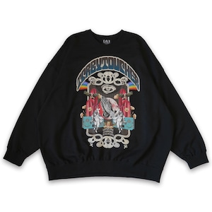 T.C.R MUSHROOM WIDE FIT CREW NECK SWEAT - BLACK