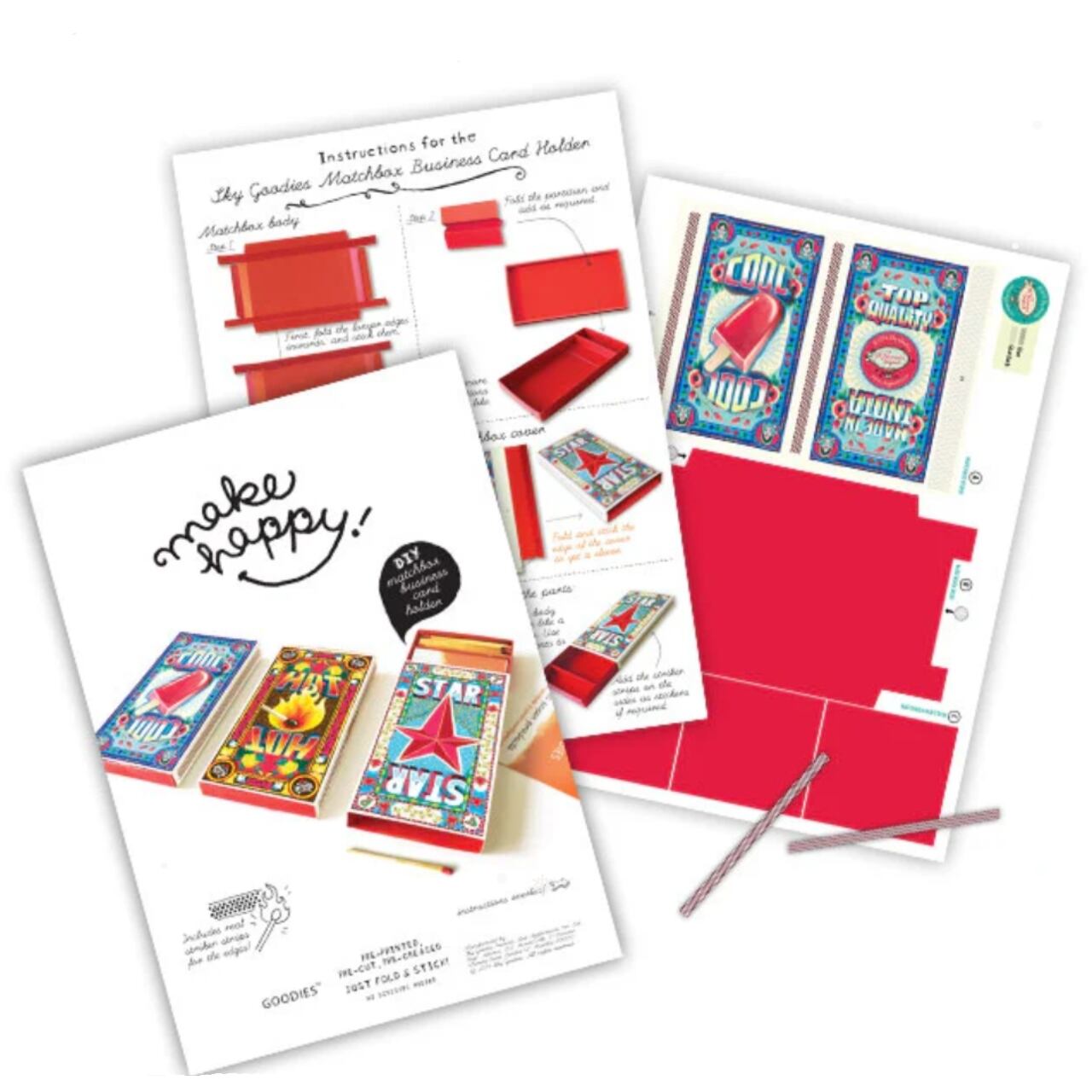 インドのレトロかわいいペーパークラフトキット 【名刺入れCOOL